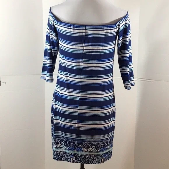 Lilly Pulitzer blue stripe knit shift dress M - Picture 5 of 10